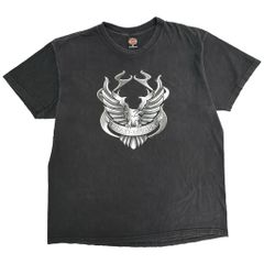 00年代 HARLEY DAVIDSON ハーレーダビッドソン 半袖Ｔシャツ 大きいサイズ モーターサイクル ブラック(メンズ 2XL)中古 古着 Y3850