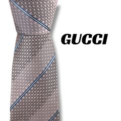 8246】良品！グッチ ネクタイ ピンク系 インターロッキング - メルカリ
