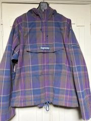 Cotton Utility Anorak Plaid box logo - メルカリ