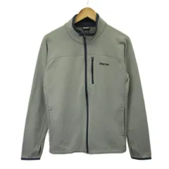 マーモット MARMOT フルジップフリースジャケット L グレー 紺 ネイビー 無地 ハイネック 長袖 ECA006 /SH ■ECA006