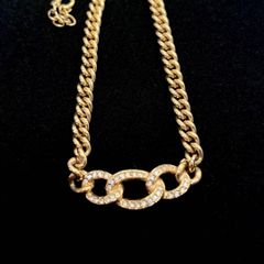 クリスチャンディオール Dior 喜平チェーン 3粒ラインストーン - メルカリ