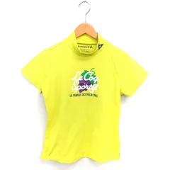 ルコックスポルティフ le coq sportif ゴルフウェア カットソー Tシャツ ハイネック ロゴ刺繡 ブドウ柄 半袖 L イエロー /TTのサムネイル