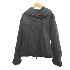 マックス&コー MAX&CO. 中綿ジャケット 上着 38 黒 ブラック 無地 アシンメトリージップ 長袖 /NP ■ECA006のサムネイル