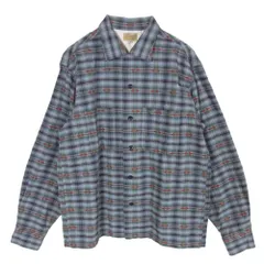 STYLE EYES スタイルアイズ SE23161 東洋エンタープライズ チェック 刺? 長袖 オープンカラー シャツ ブルー系 M【中古】のサムネイル