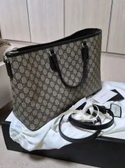 GUCCI GGスプリーム GGエンブレム トートバッグ男女OK - メルカリ