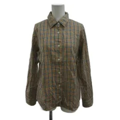 バーバリーゴルフ BURBERRY GOLF シャツ ブラウス M ベージュ ノバチェック レギュラーカラー 長袖 BGW06-320-50 /PP ■ECD005のサムネイル