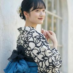7月中限定出品☺︎値下不可☺︎ペイントフラワー 浴衣 帯 セパレート