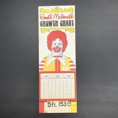 マクドナルド 1981 ロナルド 身長計 ポスター 看板 サイン McDonald's ディスプレイ ビンテージ USA製 デッドストック 未使用 当時物  BR0 (INP_G08 )のサムネイル