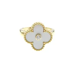 ヴァン・クリーフ＆アーペル(Van Cleef & Arpels) ヴィンテージアルハンブラ K18イエローゴールド(K18YG) ファッション マザーオブパール バンドリング ゴールドのサムネイル