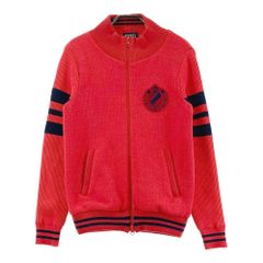 パーリーゲイツレッド ニットジャケット ダブルジップ - メルカリ