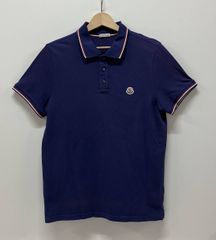 MONCLER リンガー 半袖 ポロシャツ　NAVY Mサイズ モンクレール ポロシャツ 国内正規品 ロゴワッペン リンガー 半袖