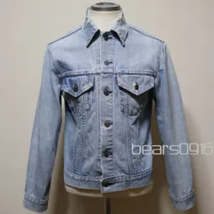 【90s雰囲気系】リーバイス デニムジャケット メンズ 38 M L相当 アイスブルー Levi's 90年代 アメリカ製 ヴィンテージ 3rd 70505-0217 ボタン裏527刻印 訳ありUSED品のサムネイル