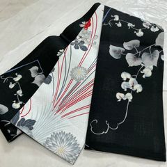 撫松庵 半幅帯 未使用 黒系 - メルカリ