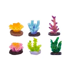 【新品】 HyzaPhix アクアリウム 水槽 ミニチュア 6種類セット サンゴ 水槽用アクセサリー ミニ置物 フィギュア 装飾 オブジェ 情景小物 オーナメント 飾り おしゃれ インテリアホーム (6点サンゴ) 0のサムネイル