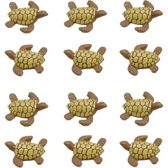 【新品】 Pinenjoy 12個 動物 ミニフィギュア 動物モデル 両生類爬虫動物 カメ 飾り 亀フィギュア ミニチュア亀 水族館の装飾 可愛い 小さな 彫像 ミニチュア 装飾品 アクアリウム オブジェ リアルな動物模型 マイクロ ランドスケープ 水槽ア 0のサムネイル