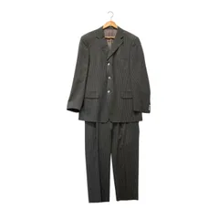 79c26 VERSACE ヴェルサーチ セットアップスーツ フォーマル ストライプ ウールストレッチ メンズ 男性用 52 ダークグレー系u02tのサムネイル