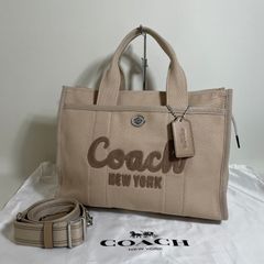 COACH カーゴトート26 ブラウン レザー ショルダー紐なし - メルカリ