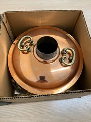 超重量5.5kg！美品 銅製 両手鍋 28cm 深さ9cm蓋付き キャセロール
