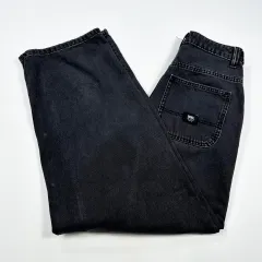 (25) VANS ヴァンズ レディース ワイドフィット ブラックデニム スケートボーディング デニムパンツのサムネイル