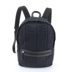 美品 フェンディ ズッカ 8BZ040 レザー ナイロン リュックサック バックパック ショルダー バッグ ブラック メンズ WNM EF34-1【中古】のサムネイル
