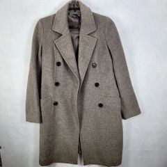 美品 Theoryセオリー シンセティッククレープ ロングコート 黒 とろみ