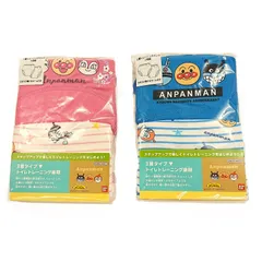 アンパンマン　3層　トレーニングパンツ　2枚組　総柄　プリント　男の子　女の子　ベビー　キッズ　子供　ネームタグ付き　防水　90ｃｍ　95ｃｍ　年間　肌着
