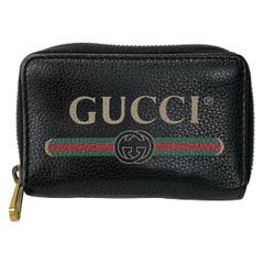 美品】 GUCCI グッチ シマ コインケース GGロゴ ブラック 黒 レザー