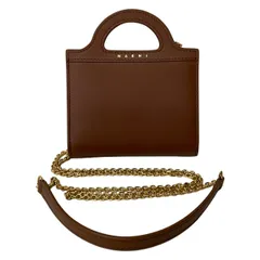 MARNI(マルニ) 財布美品  ビルフォールド PFMO0078U0 LV589 ブラウン×ゴールド チェーンウォレット/バッグモチーフ レザーのサムネイル