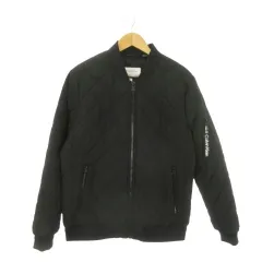 カルバンクライン CALVIN KLEIN ボンバージャケット MA-1 フライト 上着 M 黒 ブラック キルティング 長そで CM008986 /CK6 ■ECD005のサムネイル