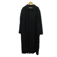 バーニーズニューヨーク BARNEYS NEW YORK チェスターコート ウール 黒 ブラック 無地 テーラードカラー 長袖 ロング丈 /PP ■ECE006のサムネイル