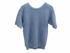 メゾンドリーファー MAISON DE REEFUR 半袖 ニット ブルー コットン アクリル 38サイズ レディースのサムネイル