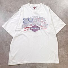 USA製 Harley-Davidson ハーレーダビッドソン ロゴプリントTシャツ メンズXL 古着 2013 アメカジ バイク モーターサイクル 白色
