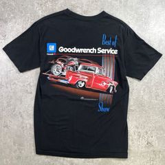 00年代 Goodwrench Service ホットロッド モーターサイクル  企業ロゴプリントTシャツ メンズM 古着 00s Y2K VINTAGE ヴィンテージ バイク バックプリント 黒色