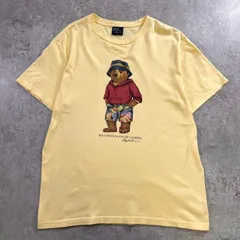 Polo by Ralph Lauren ラルフローレン ポロベア Tシャツ メンズL相当 POLO BEAR  古着 黄色