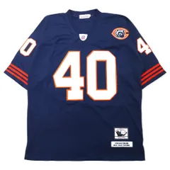 mitchell & ness ゲームシャツ 52 ネイビー ポリエステル NFL CHICAGO BEARS ナンバリング SAYERS ビッグサイズのサムネイル