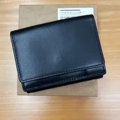 ベジタブルタンニンレザー 三つ折り財布 黒のサムネイル