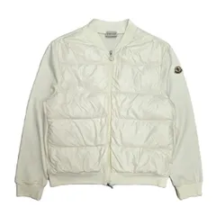 【値下げ】MONCLER モンクレール APERTA  アペルタ ダウン切替  スウェット ジップアップジャケット カーディガン I20938G00029 レディース コットン ナイロン ホワイト 中古のサムネイル