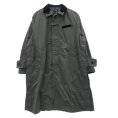 Sacai サカイ 23SS 23-03086M Taslan Nylon Coat タスランナイロン ドッキング ダブルカラー ステンカラーコート グリーン系 ダークネイビー系 2【中古】のサムネイル