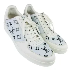 極良品★LOUIS VUITTON★ルイヴィトン【リヴォリ・ライン】メンズ レザー切替 モノグラム:ブランドロゴデザイン ローカット スニーカー (9/27.5㎝相当) イタリア製 メンズスニーカー カジュアル ブランドシューズ 夏靴のサムネイル