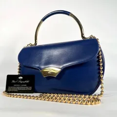 B-201 Karl Lagerfeld カールラガーフェルド 2way バッグ ゴールドチェーン ブルー パーティバッグ フォーマル ドレス 2260003990205 40-6のサムネイル