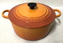 D555 ルクルーゼ ココットロンド 22cm オレンジ ホーロー 両手鍋 265241546のサムネイル