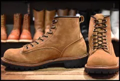 【8D 良品 11年】レッドウィング 2937 ラインマン 茶 ブラウン ベージュ スエード LTT ラグソール ビブラム ブーツ redwing HOPESMORE【GF237】のサムネイル
