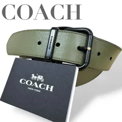 ☆★COACH　コーチ★ ベルト　リバーシブル　グリーン　ブラック　レザー　メンズ　ユニセックス　カード付★♯2686のサムネイル