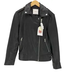 マンゴ MANGO シープレザー ダブルライダースジャケット レディース  XSのサムネイル