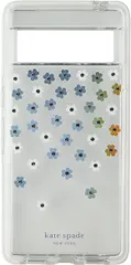 【訳あり・未使用品】auコラボ商品 Google Pixel 7Pro ケース（クリア透明＋キラキラ花柄）■ kate spade ピクセル7Pro スマホケースのサムネイル