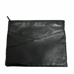 ジルサンダー ネイビー JIL SANDER NAVY レザー クラッチ セカンド バッグ 黒ブラック ブランド古着ベクトル 中古●▲■260215のサムネイル