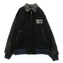 WACKO MARIA ワコマリア 26SS 26SS-WMO-BL05 LEATHER VARSITY JACKET ( TYPE-1 )  袖レザー バーシティ ジャケット スタジャン ブラック系 M【中古】のサムネイル