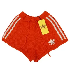 GUCCI グッチ adidas アディダス 693835 XKCDJ × adidas Knit Shorts アディダス ニット ショーツ ロゴ ショートパンツ オレンジ系 XS【新古品】【未使用】【中古】のサムネイル