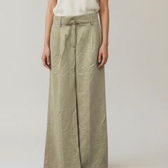 Spic & Spanスピックアンドスパン ルーズベイカーパンツ ベージュ spic and span 裾ベンツパンツ - メルカリ