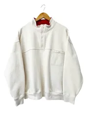 シュプリーム SUPREME 22AW Washed Half Zip Pullover ロゴ刺繍 ウォッシュド ハーフジップ プルオーバー スウェット トレーナー S 白ホワイト ブランド古着ベクトル 中古☆AA★260424のサムネイル